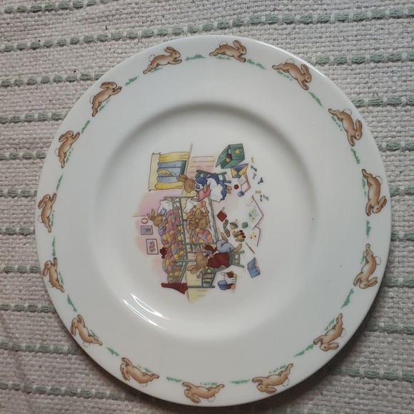 Royal doultan bunnykins 1936 backstamped modern bone China bedtime story plate - Picture 1 of 4